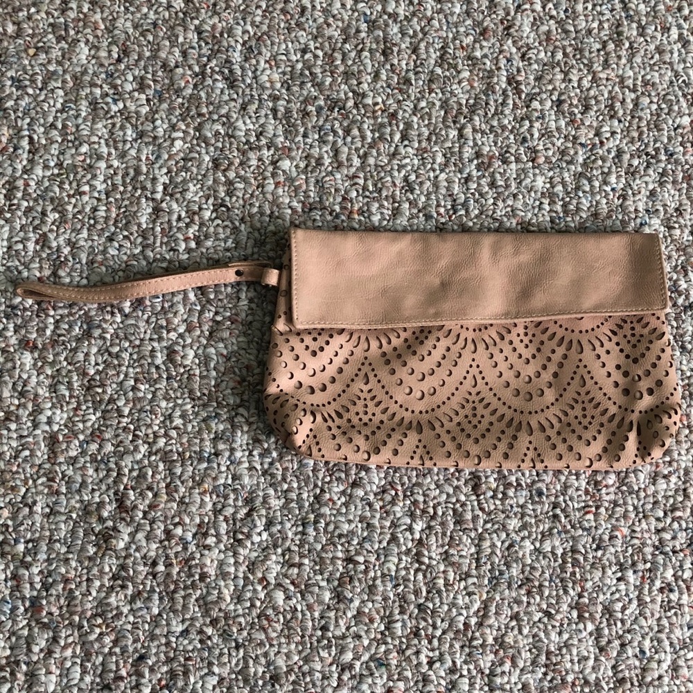 Small pink wristlet